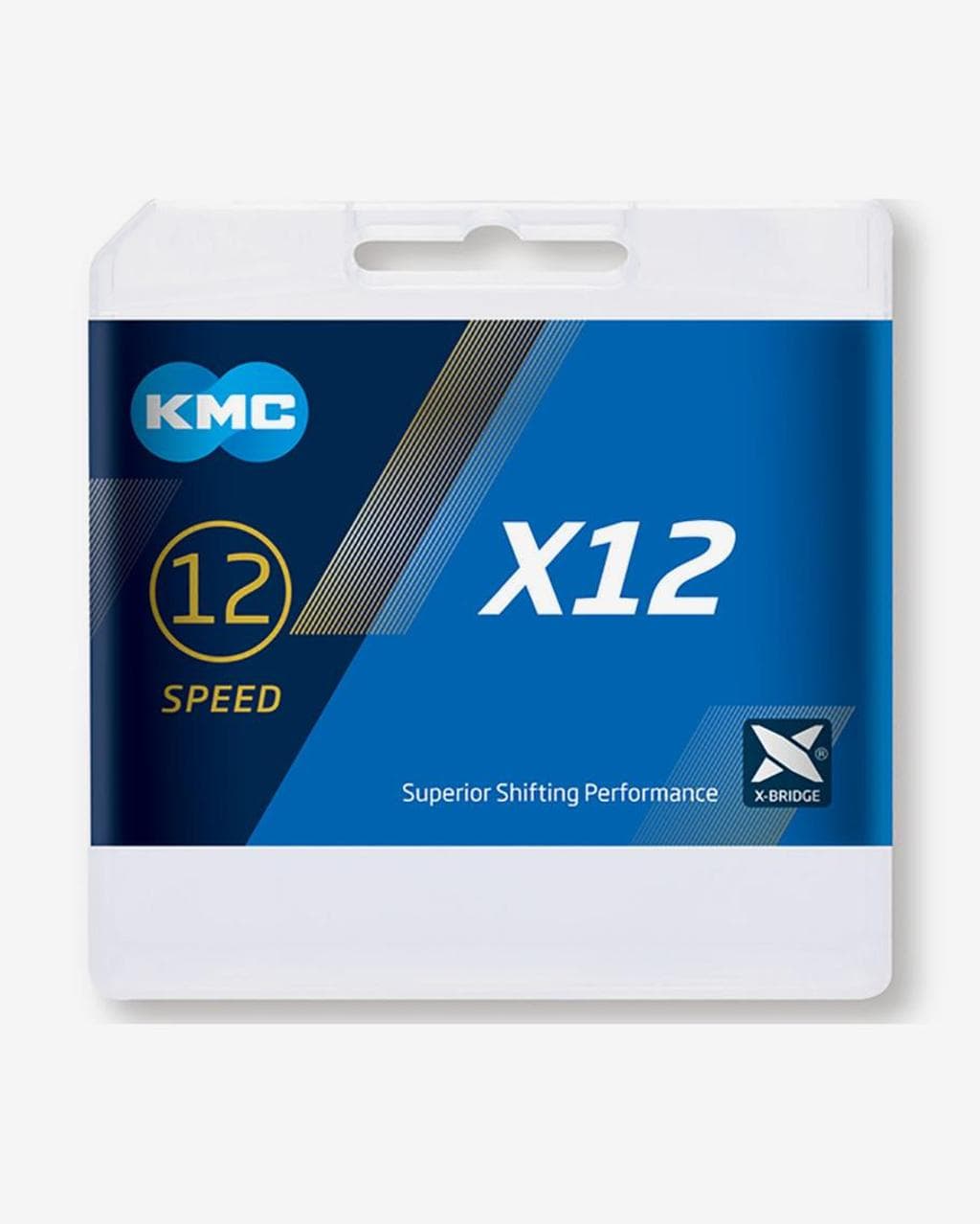 Chaîne Shimano KMC X-12 12V 126 maillons or noir